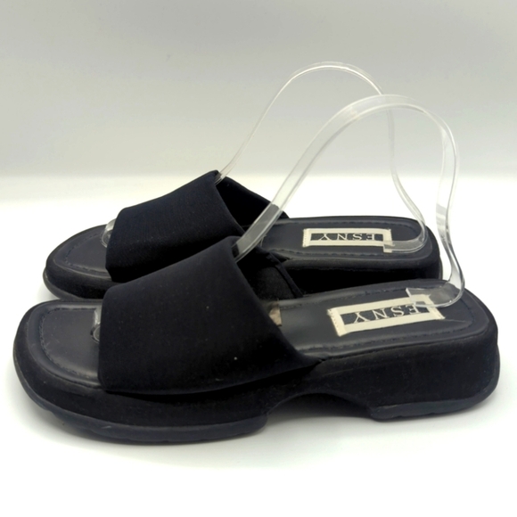Vintage 90's Y2K Chunky Platform Slides - Picture 2 of 8